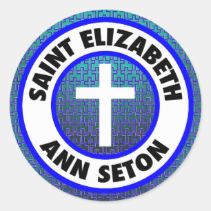Saint Elizabeth Ann Seton Runder Aufkleber