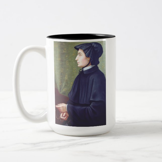 Saint Elizabeth Ann Seton Zweifarbige Tasse (Links)