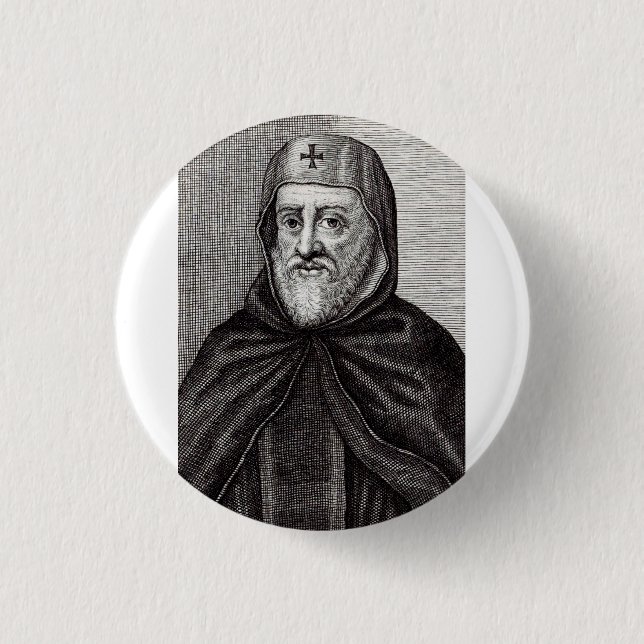 Saint Ephrem, der Christliche syrische Theologe Button (Vorderseite)