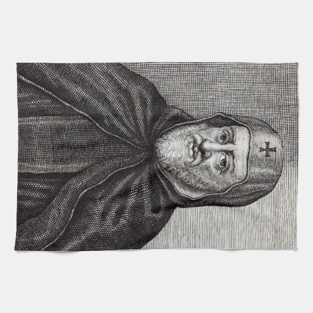 Saint Ephrem, der Christliche syrische Theologe Geschirrtuch (Horizontal)
