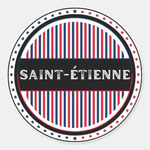 Saint-Étienne City Pride Emblem – Französische Ide Runder Aufkleber