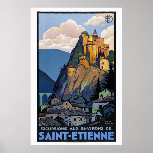 Saint-Etienne France 1930s Vintage Travel Poster (Vorne)