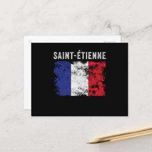 Saint-Étienne-Frankreich-Flagge Französisch Postkarte