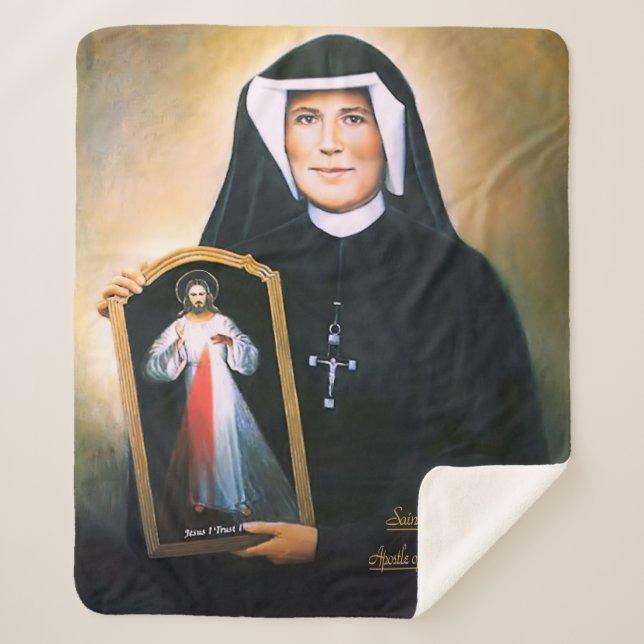 Saint Faustina, göttliche Barmherzigkeit Sherpadecke (Vorderseite)