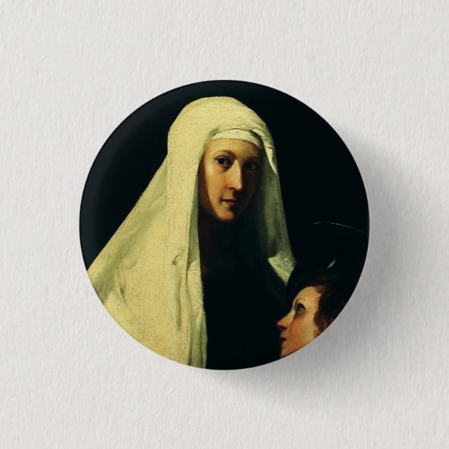 Saint Frances von Rom von Giovanni Antonio Galli Button (Vorderseite)