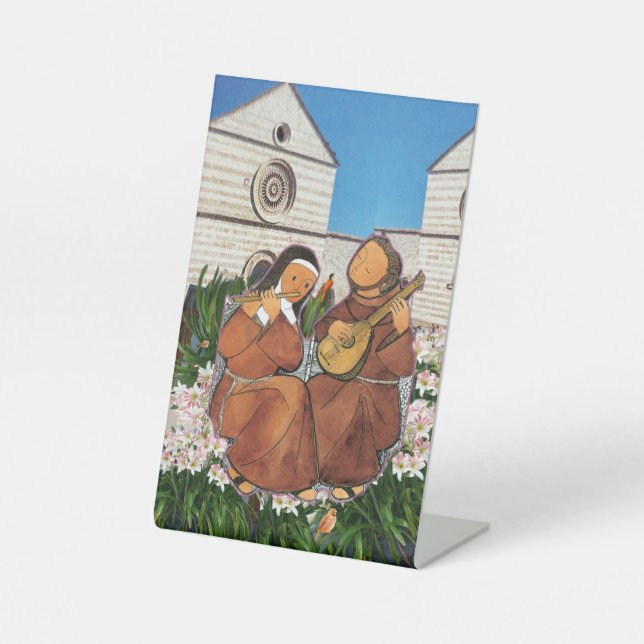  Saint Francis and Saint Clare  Sockelschild (Vorderseite)
