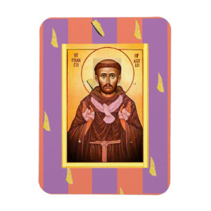 Saint Francis Assisi Flexible Foto Magnet