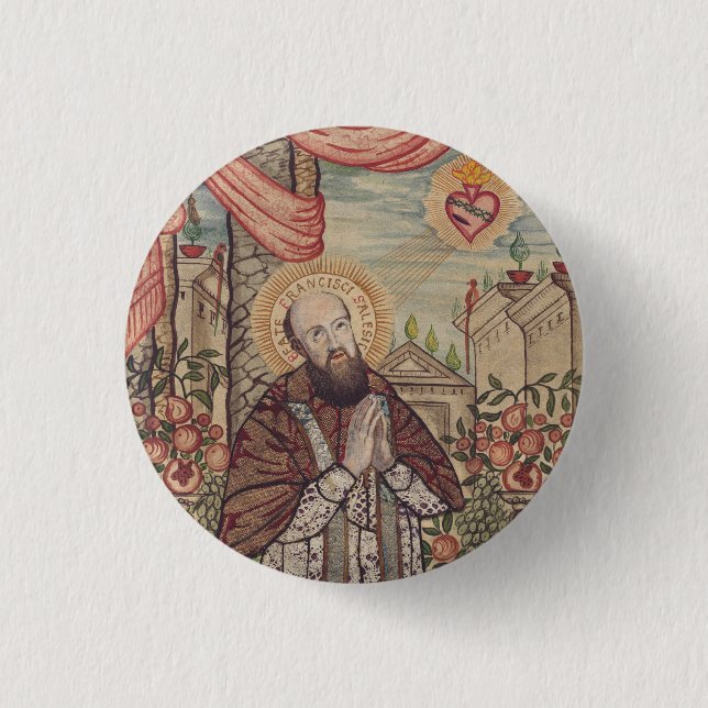 Saint Francis de Sales Bischof von Genf Button (Vorderseite)