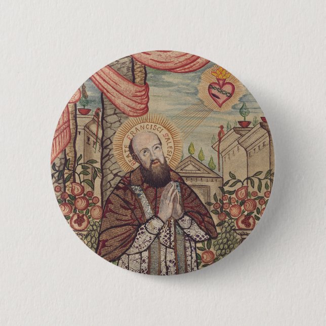 Saint Francis de Sales Bischof von Genf Button (Vorderseite)