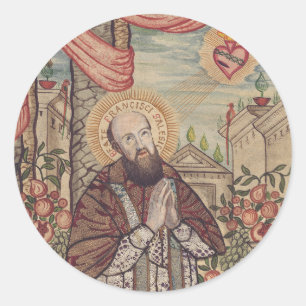 Saint Francis de Sales Bischof von Genf Runder Aufkleber