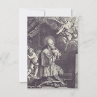 Saint Francis de Sales Black & White Holy Card Dankeskarte