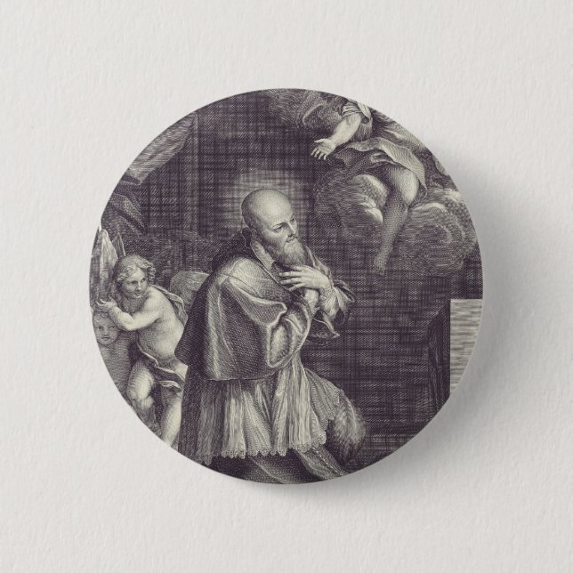 Saint Francis de Sales Doctor der Kirche Button (Vorderseite)