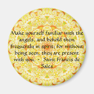 Saint Francis de Sales QUOTE über Engel Magnet