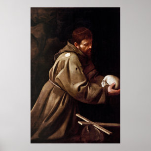 Saint Francis im Gebet - Caravaggio Poster