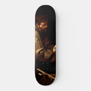 Saint Francis im Gebet (Christlich) (Caravaggio) Skateboard