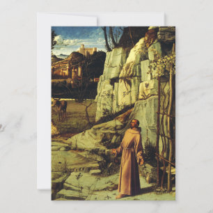 Saint Francis in der Wüste von Giovanni Bellini Einladung