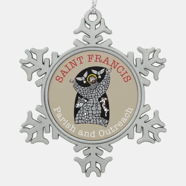Saint Francis Logo Metal Ornament (Vorderseite)