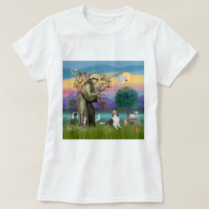 Saint Francis mit Tieren - kustumizable T-Shirt