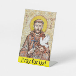 Saint Francis of Assisi Sign Sockelschild