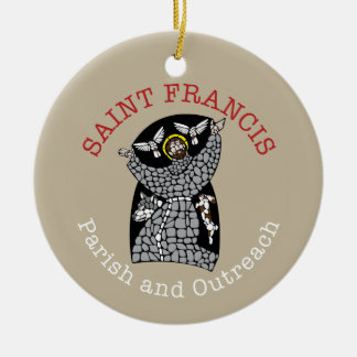 Saint Francis Round Christmas Ornament