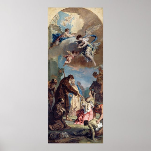 Saint Francis - Sebastiano Ricci Kunstgewerbe Poster (Vorne)