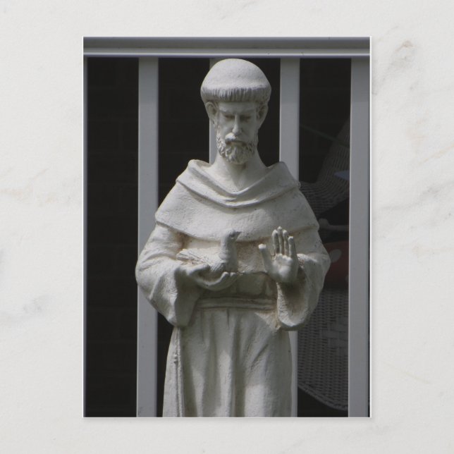 Saint Francis Statue Postkarte (Vorderseite)