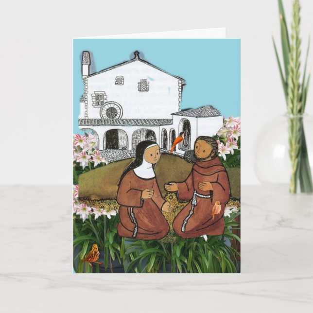 Saint Francis und Saint Clare Assisi Card Karte (Vorderseite)