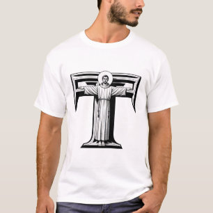 Saint Francis von Assisi als Franziskaner Tau 1 T-Shirt