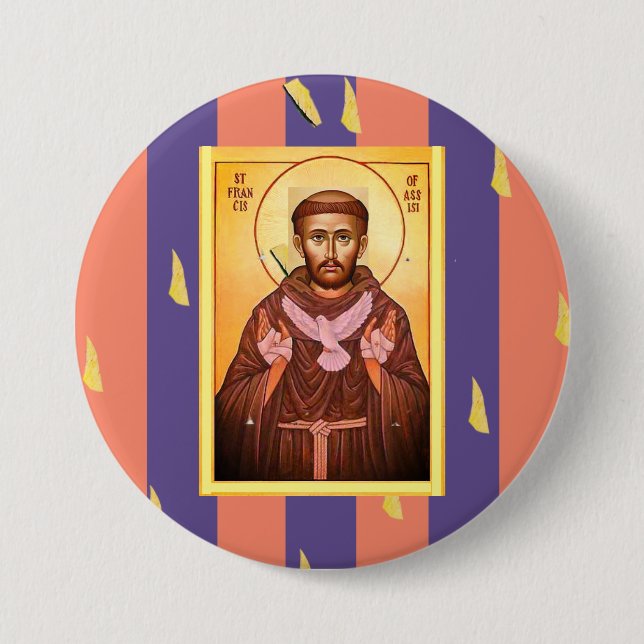 Saint Francis von Assisi Button (Vorderseite)