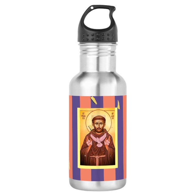 Saint Francis von Assisi Edelstahlflasche (Vorderseite)