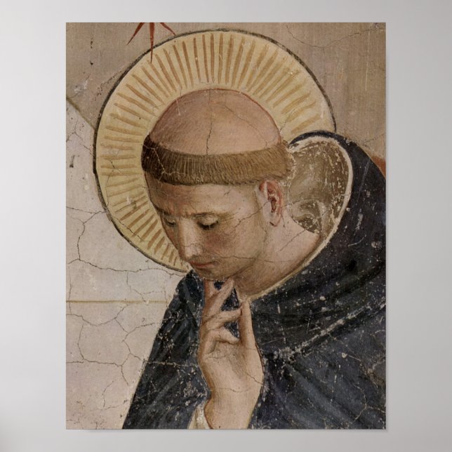 Saint Francis von Assisi in Contemplation Poster (Vorne)