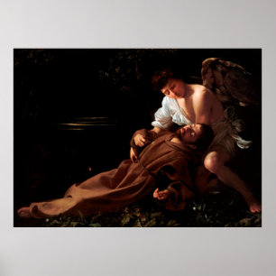 Saint Francis von Assisi in Ecstasy von Caravaggio Poster