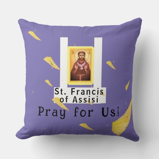 Saint Francis von Assisi Kissen (Vorderseite)