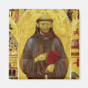 Saint Francis von Assisi Mittelalterliche Ikonogra Magnet