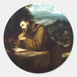 Saint Francis von Assisi Runder Aufkleber