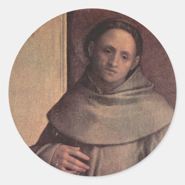 Saint Francis von Assisi Runder Aufkleber (Vorderseite)
