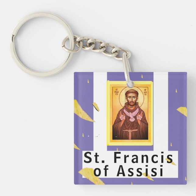 Saint Francis von Assisi Schlüsselanhänger (Vorderseite)