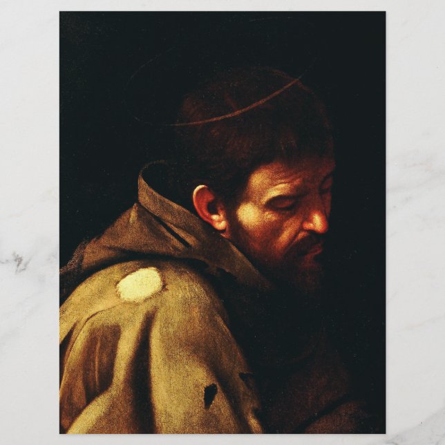 Saint Francis von Assisi von Caravaggio Flyer (Vorne)