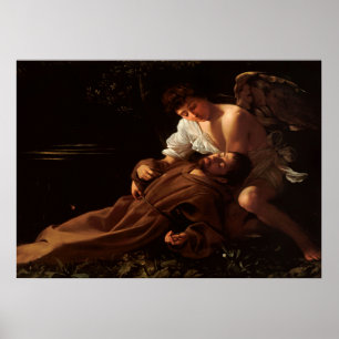 Saint Francis von Assisi von Caravaggio Poster