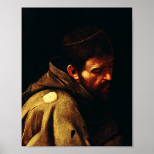 Saint Francis von Assisi von Caravaggio Poster