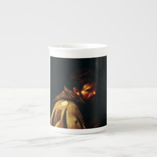 Saint Francis von Assisi von Caravaggio Prozellantasse