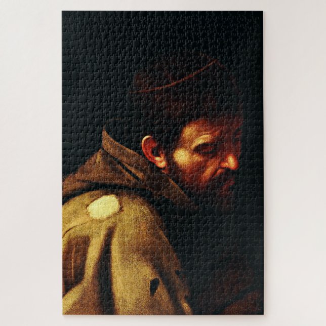 Saint Francis von Assisi von Caravaggio Puzzle (Vertikal)