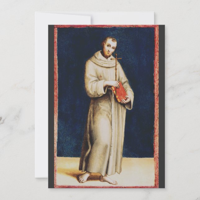 Saint Francis von Assisi von Raphael Einladung (Vorderseite)