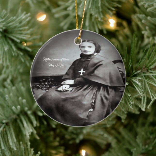 Saint Francis Xavier Cabrini Keramik Ornament (Baum)