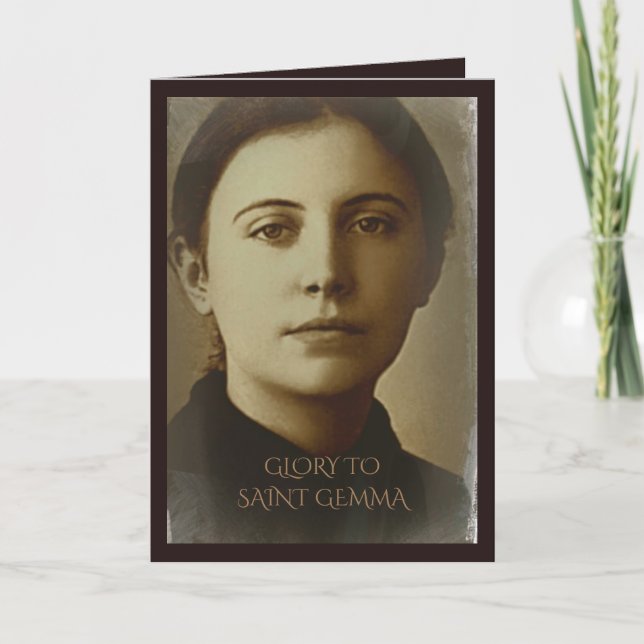 Saint Gemma Galgani Feiertagskarte (Vorderseite)
