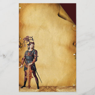 SAINT GEORGE ANTIQUE PARCHMENT BRIEFPAPIER