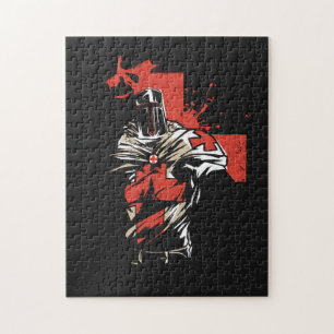 Saint George Christlich Crusader Rotes Kreuz Puzzle