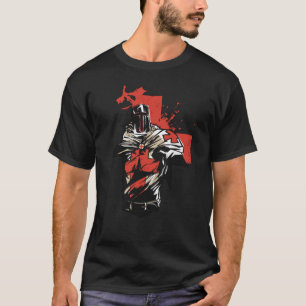 Saint George Christlich Crusader Rotes Kreuz T-Shirt