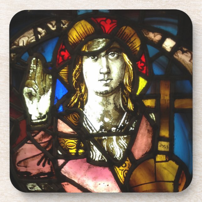 Saint George der Dragon Schicht aus festem Glas Getränkeuntersetzer (Vorderseite)