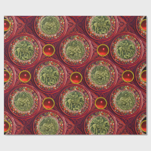 SAINT GEORGE, DRAGON /MADONNA UND KINDERRed Ruby Geschenkpapier